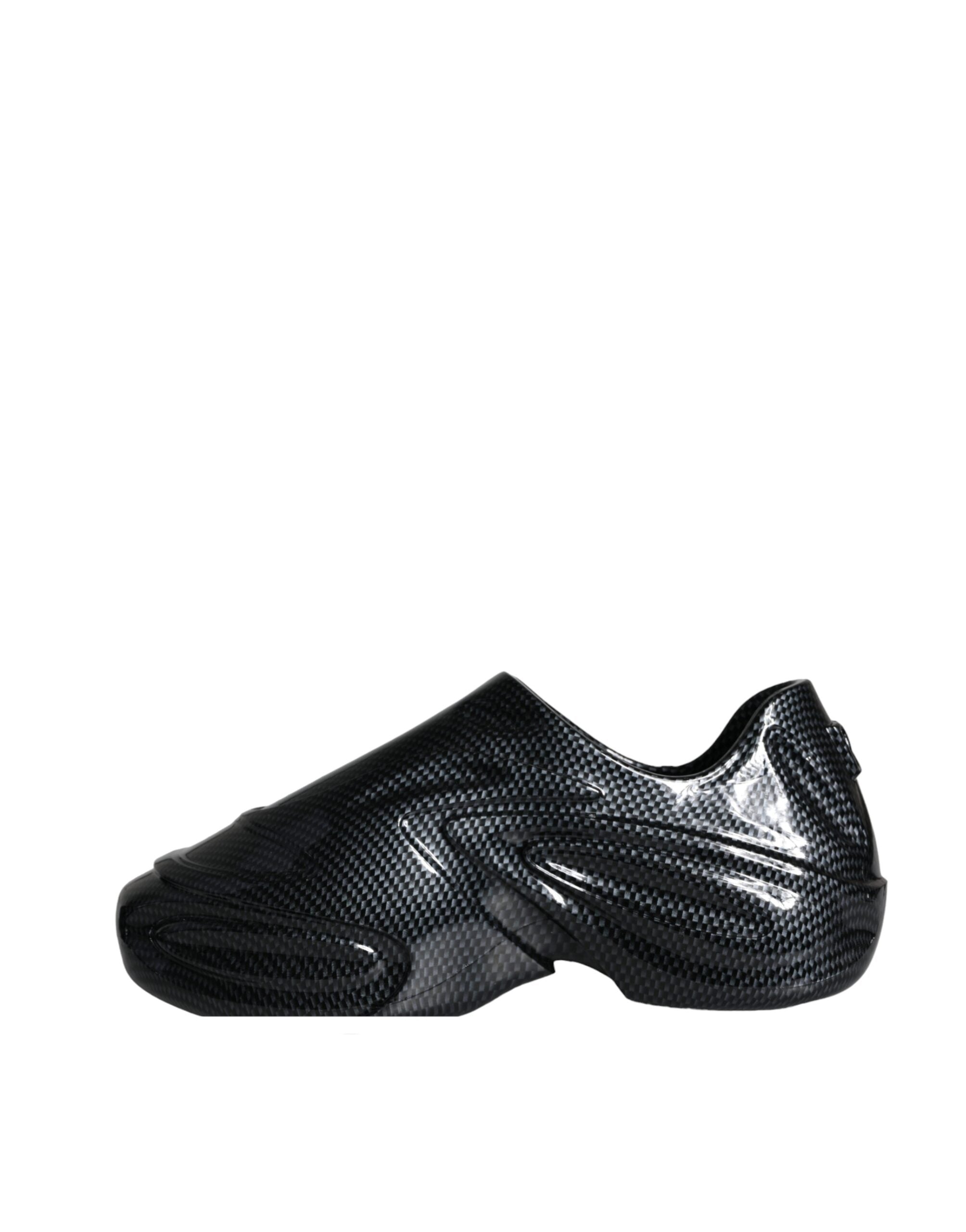 Dolce & Gabbana Black Foiled Rubber Toy Low Top Men Sneakers Shoes -   -  Dolce & Gabbana.