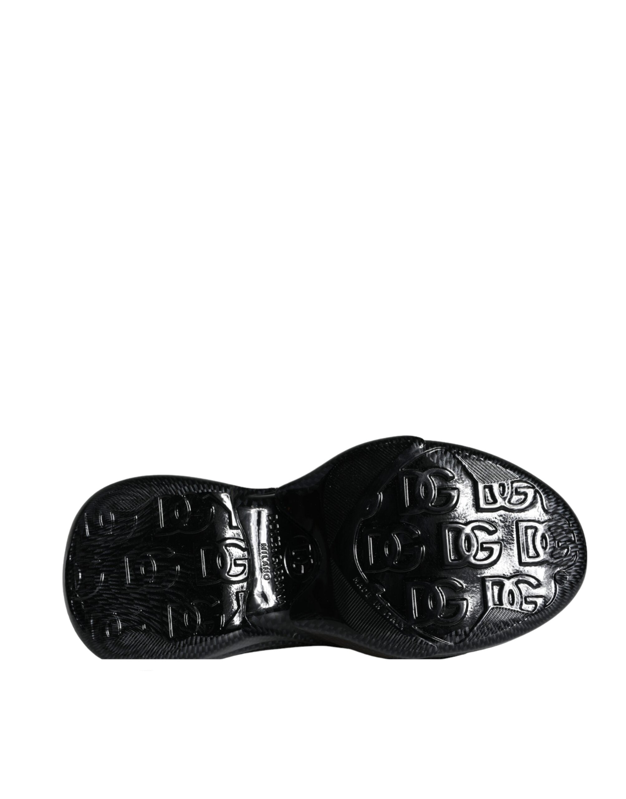 Dolce & Gabbana Black Foiled Rubber Toy Low Top Men Sneakers Shoes -   -  Dolce & Gabbana.