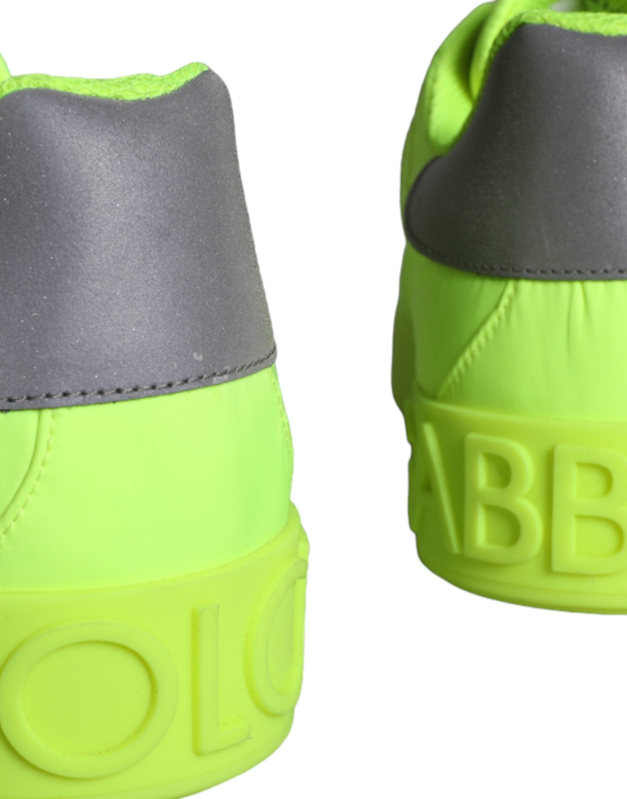 Dolce & Gabbana Neon Green Logo Tape Low Top Sneakers Shoes -   -  Dolce & Gabbana.
