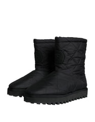 Dolce & Gabbana Black Nylon Padded Mid Calf Men Boots Shoes -   -  Dolce & Gabbana.