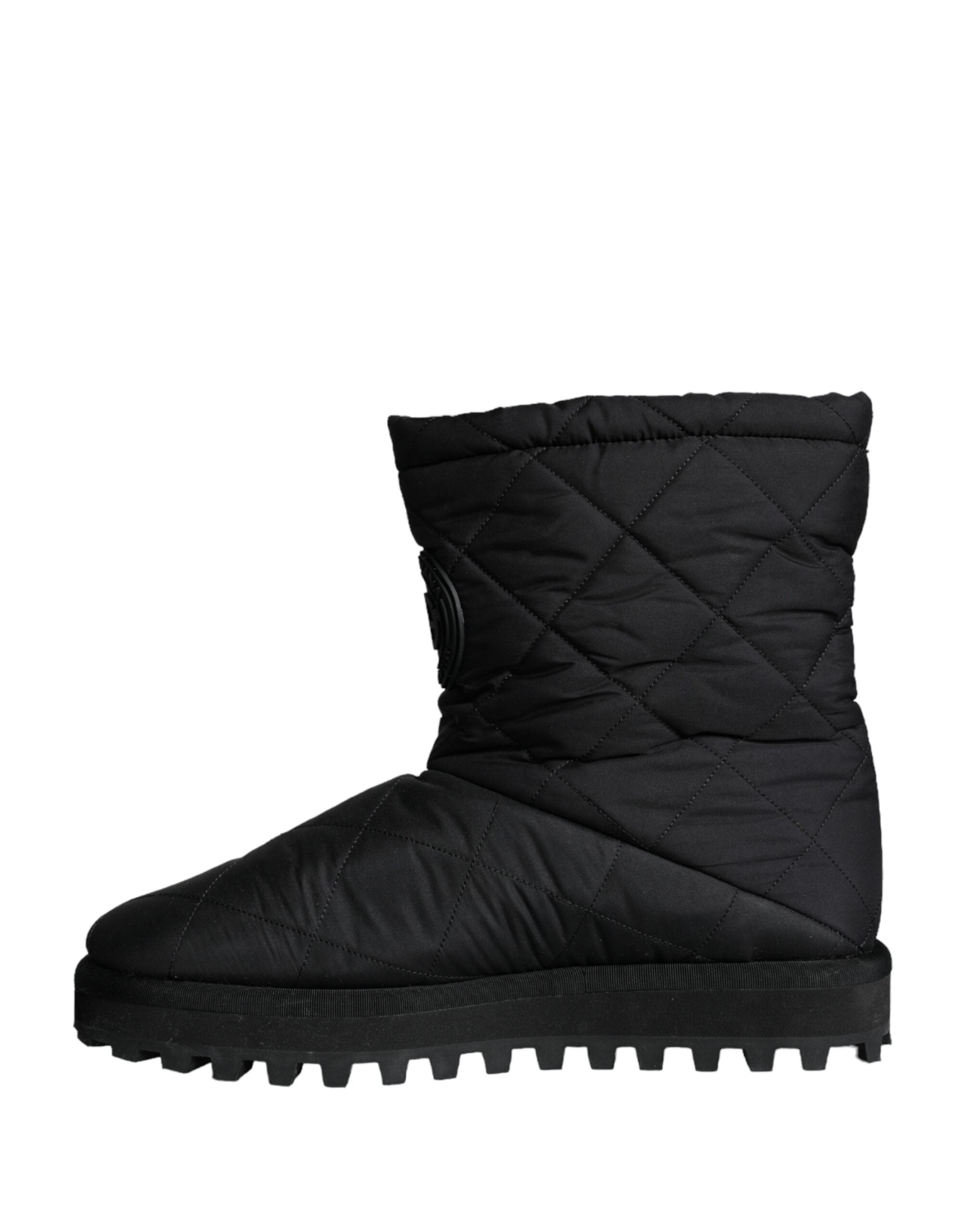 Dolce & Gabbana Black Nylon Padded Mid Calf Men Boots Shoes -   -  Dolce & Gabbana.