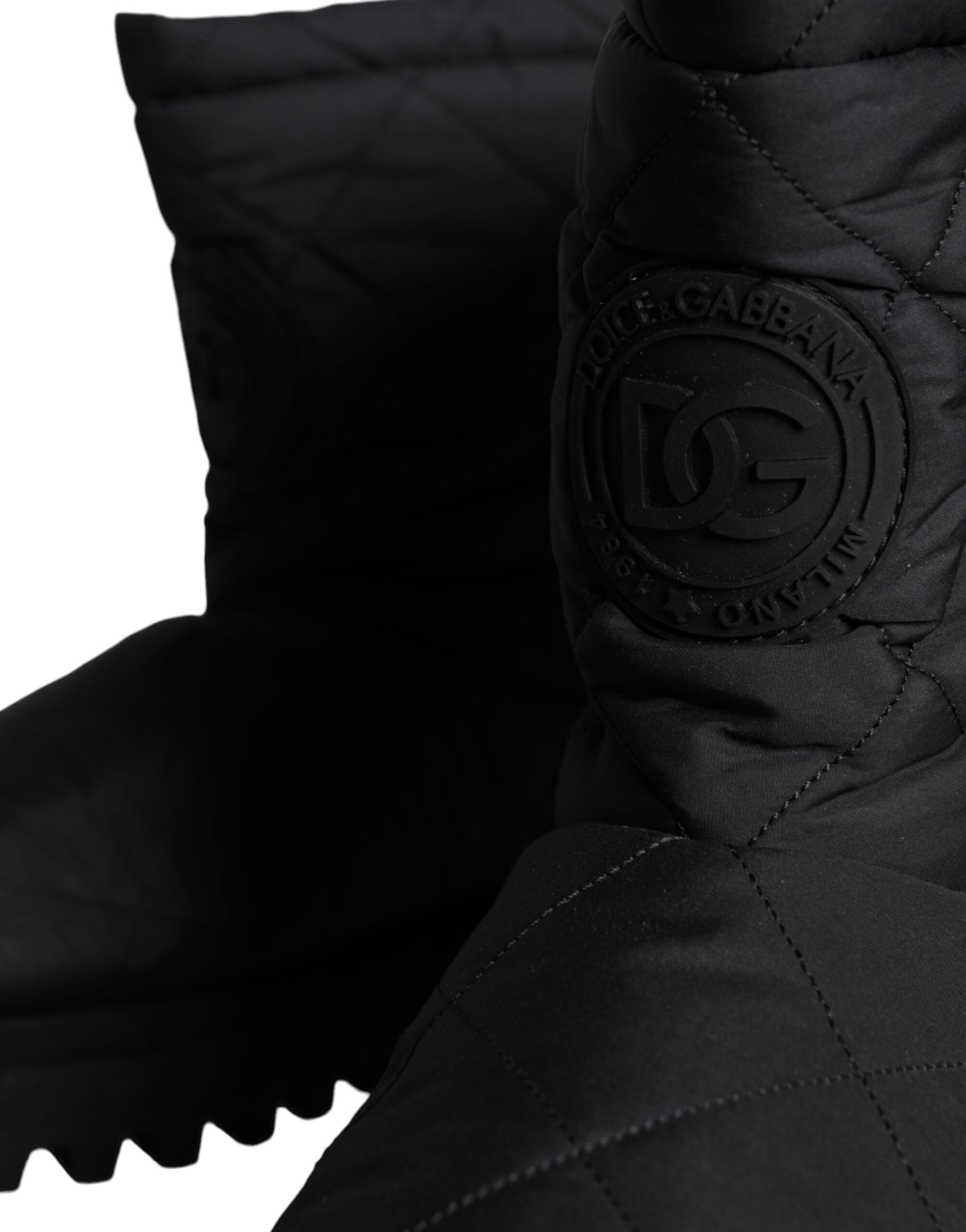 Dolce & Gabbana Black Nylon Padded Mid Calf Men Boots Shoes -   -  Dolce & Gabbana.