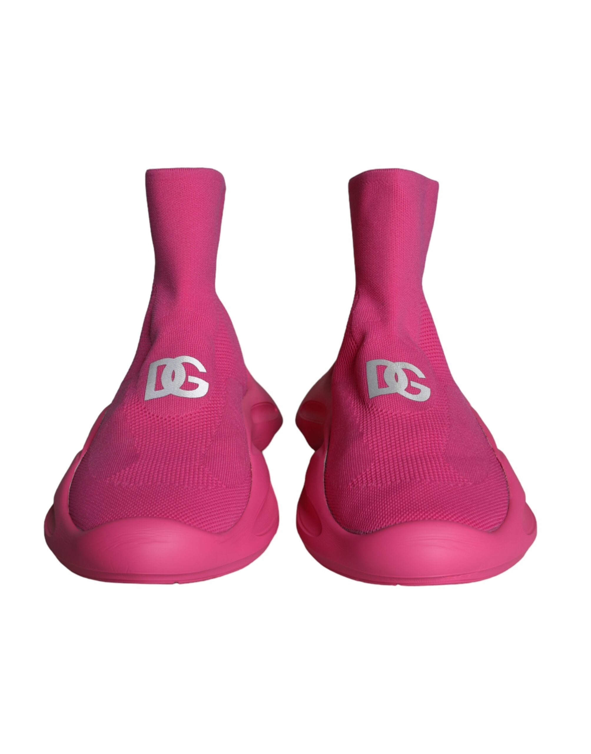 Dolce & Gabbana Pink Logo Print Slip On Socks Sneakers Shoes -   -  Dolce & Gabbana.