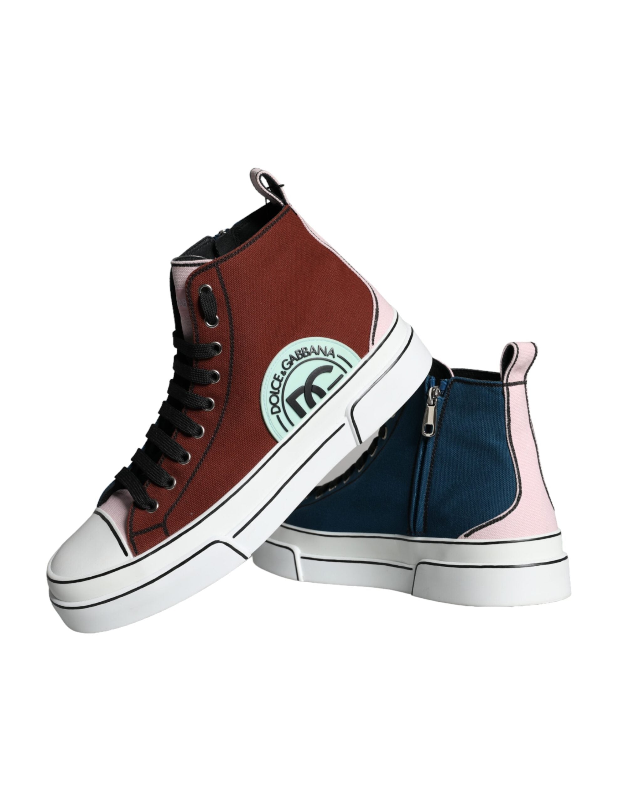 Dolce & Gabbana Multicolor Patchwork High Top Sneaker Shoes -   -  Dolce & Gabbana.