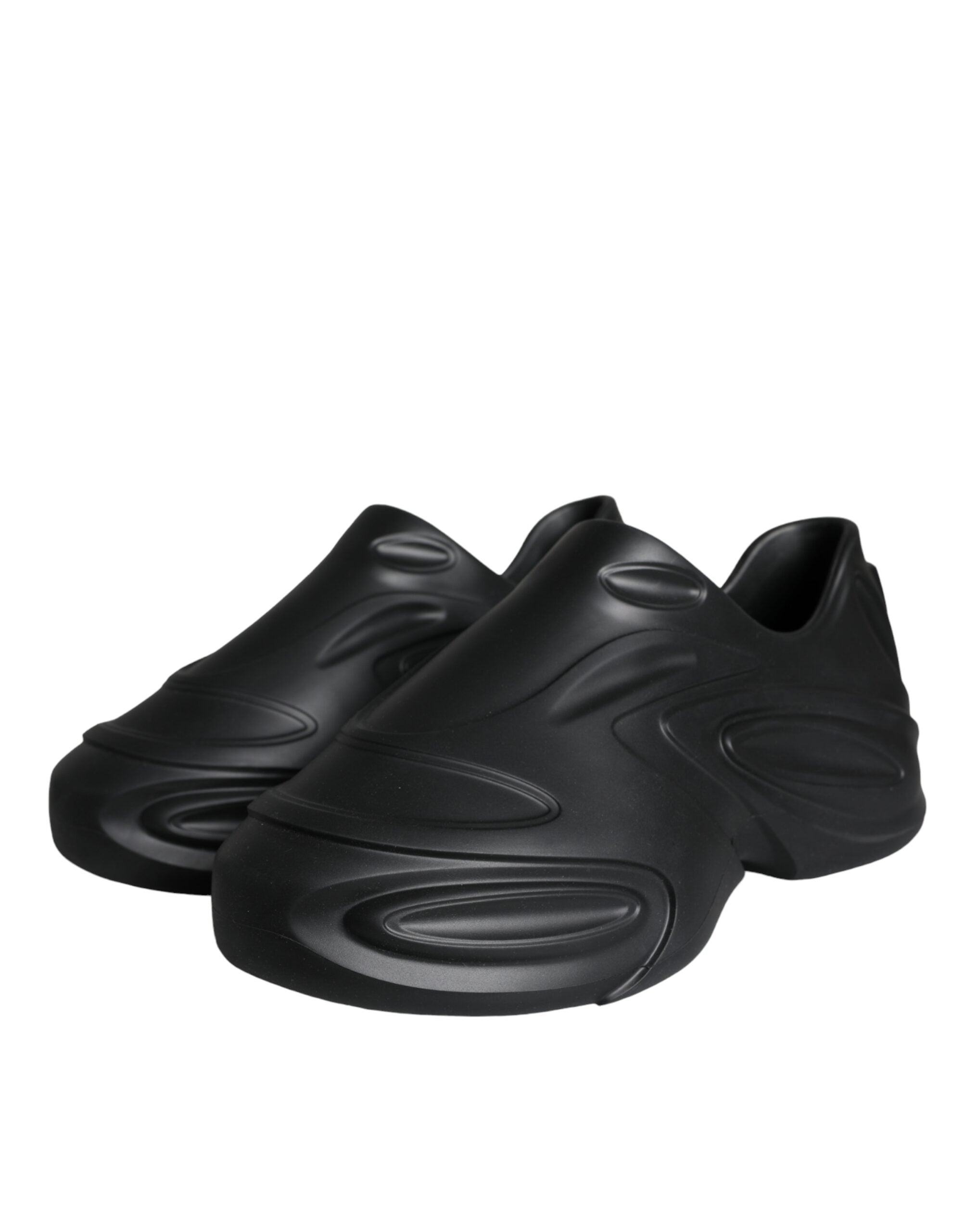 Dolce & Gabbana Black Foiled Rubber Toy Low Top Sneakers Shoes -   -  Dolce & Gabbana.