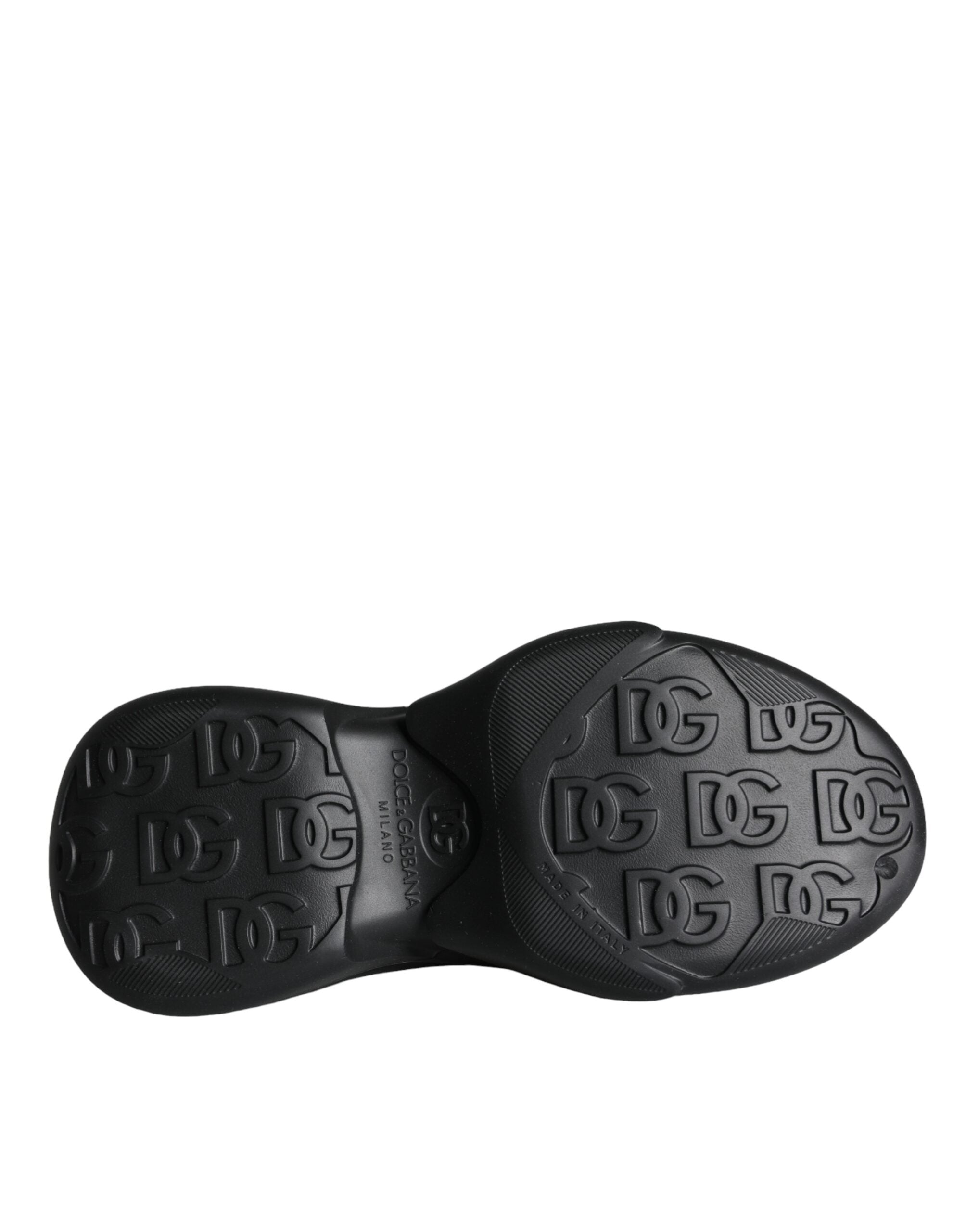 Dolce & Gabbana Black Foiled Rubber Toy Low Top Sneakers Shoes -   -  Dolce & Gabbana.