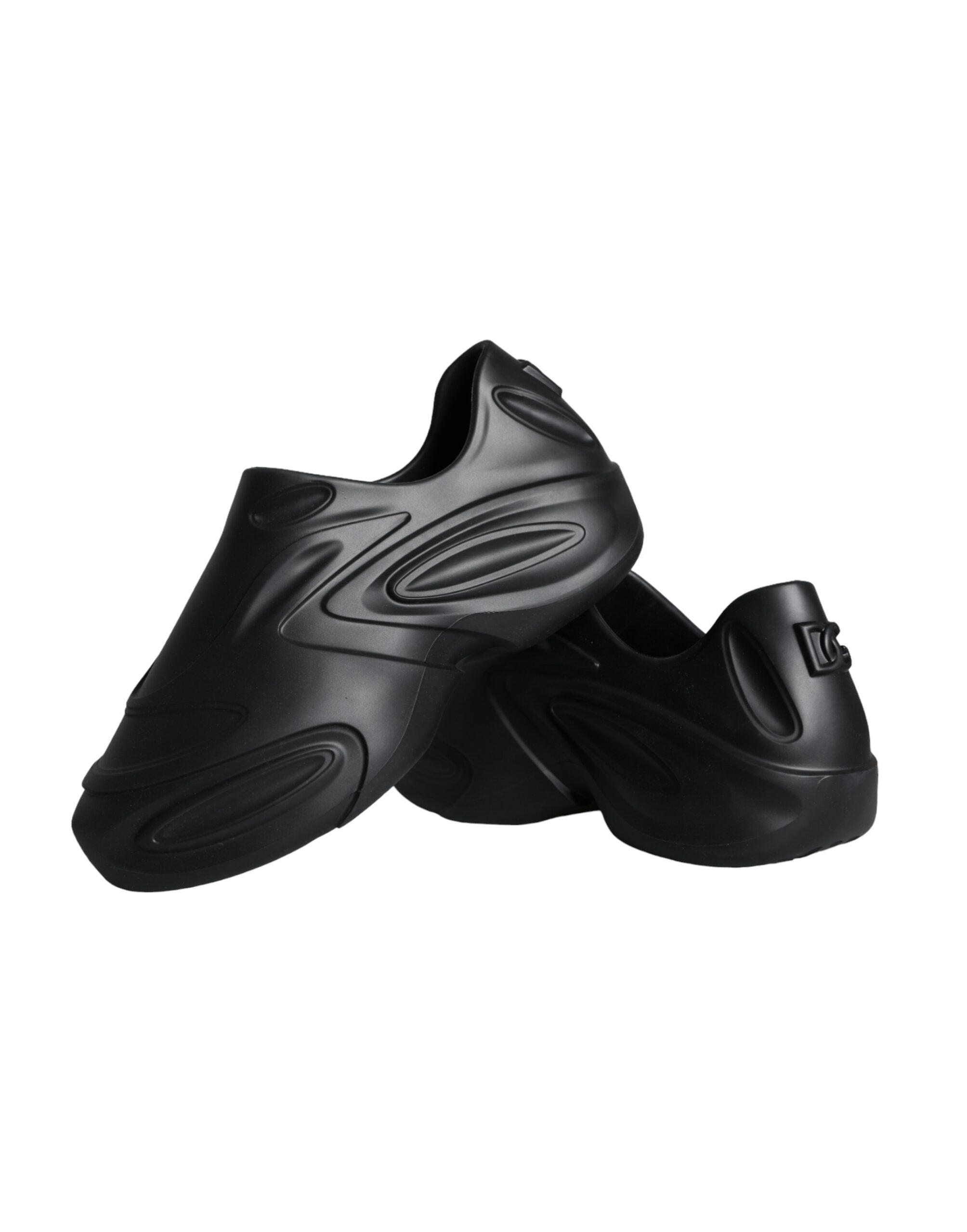 Dolce & Gabbana Black Foiled Rubber Toy Low Top Sneakers Shoes -   -  Dolce & Gabbana.