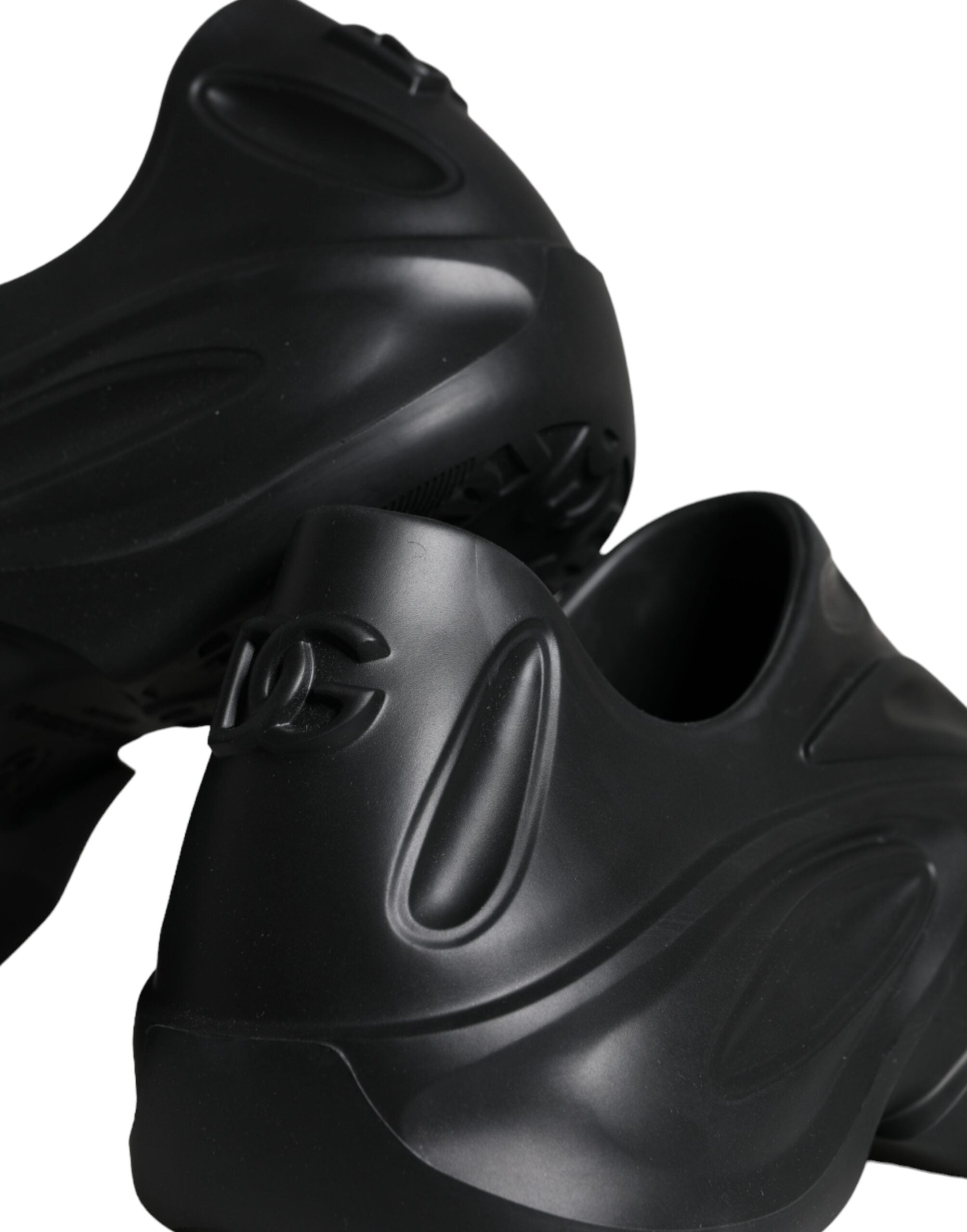 Dolce & Gabbana Black Foiled Rubber Toy Low Top Sneakers Shoes -   -  Dolce & Gabbana.