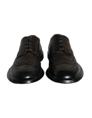 Dolce & Gabbana Black Leather Oxford Wingtip Formal Men Shoes -   -  Dolce & Gabbana.
