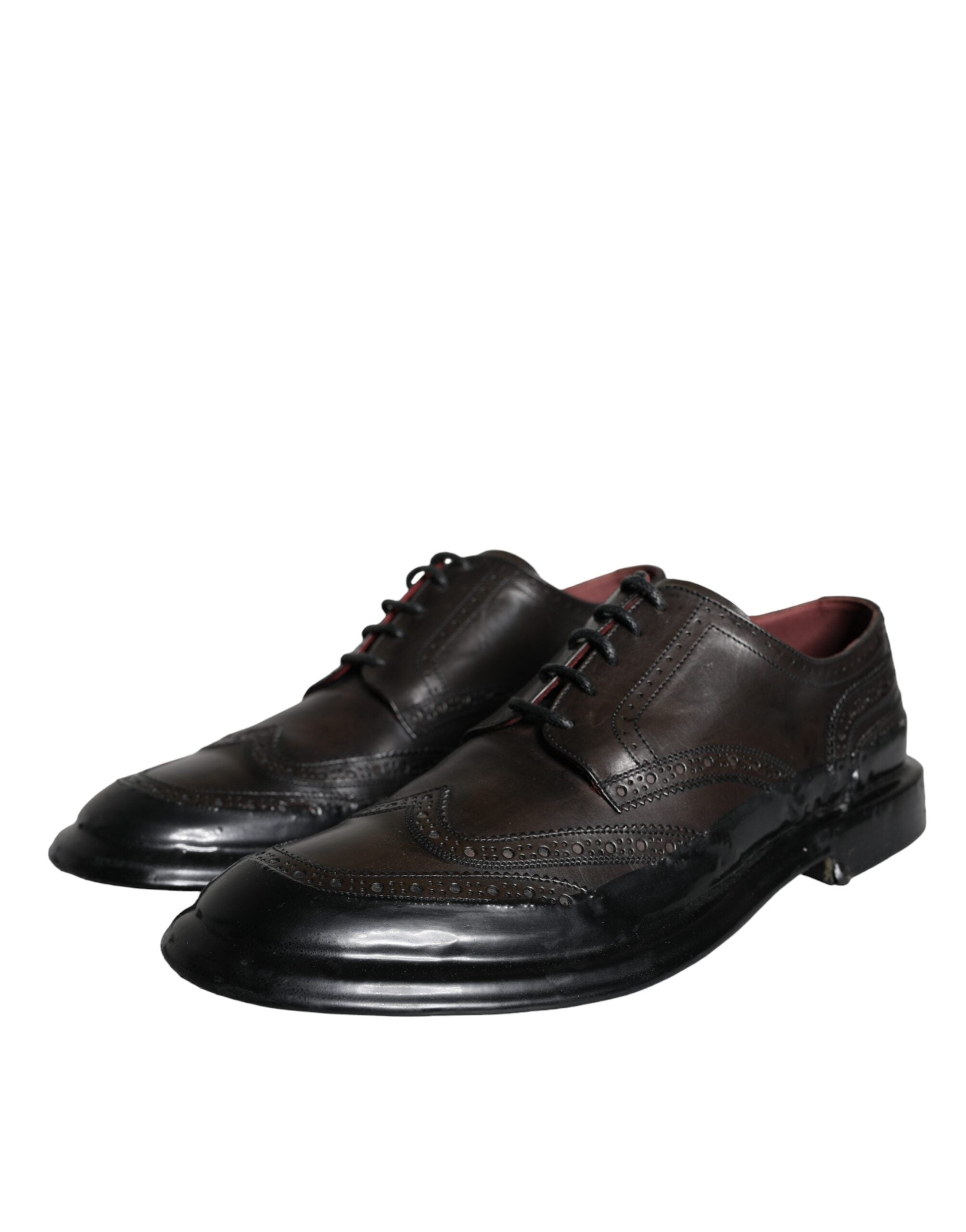 Dolce & Gabbana Black Leather Oxford Wingtip Formal Men Shoes -   -  Dolce & Gabbana.