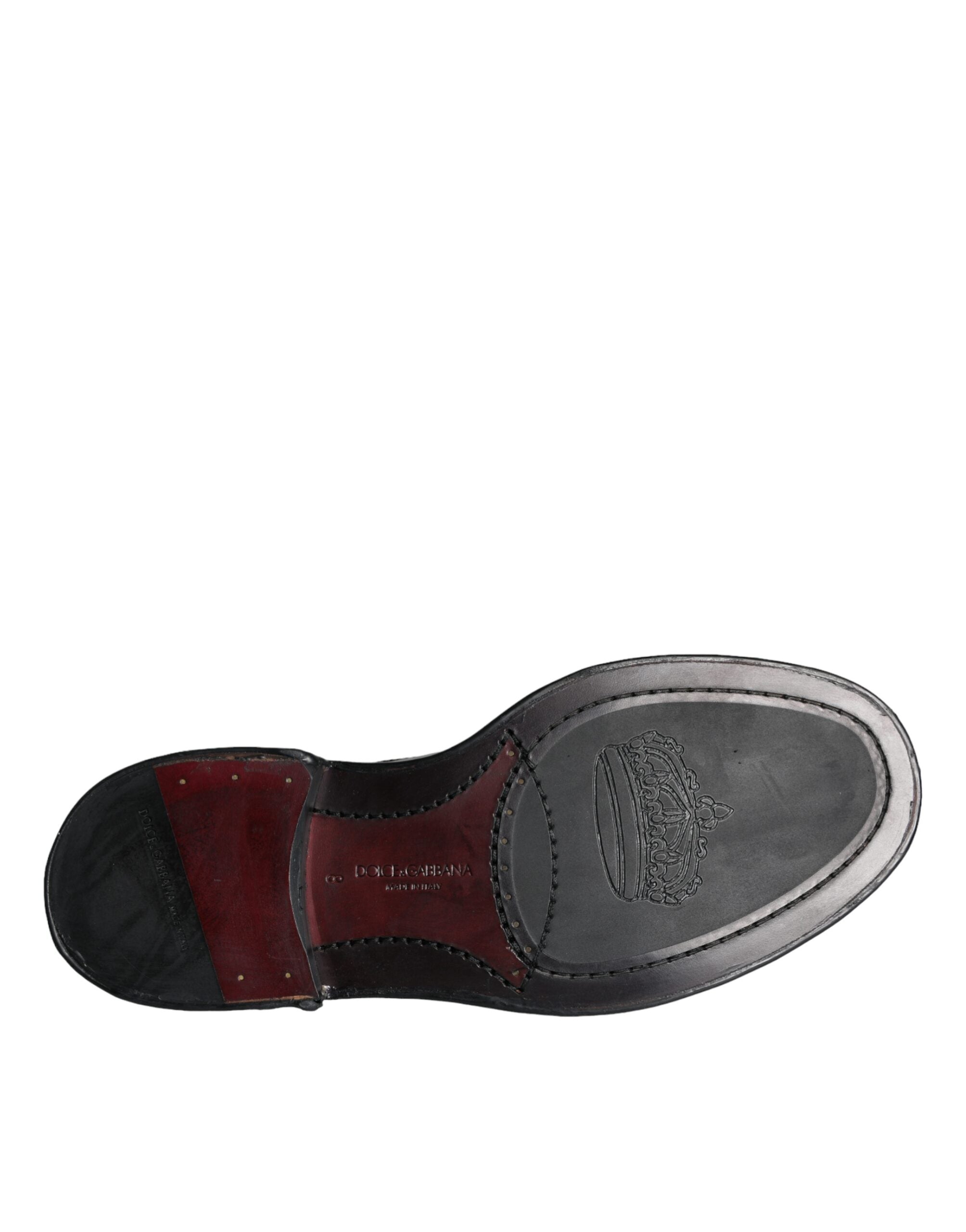 Dolce & Gabbana Black Leather Oxford Wingtip Formal Men Shoes -   -  Dolce & Gabbana.