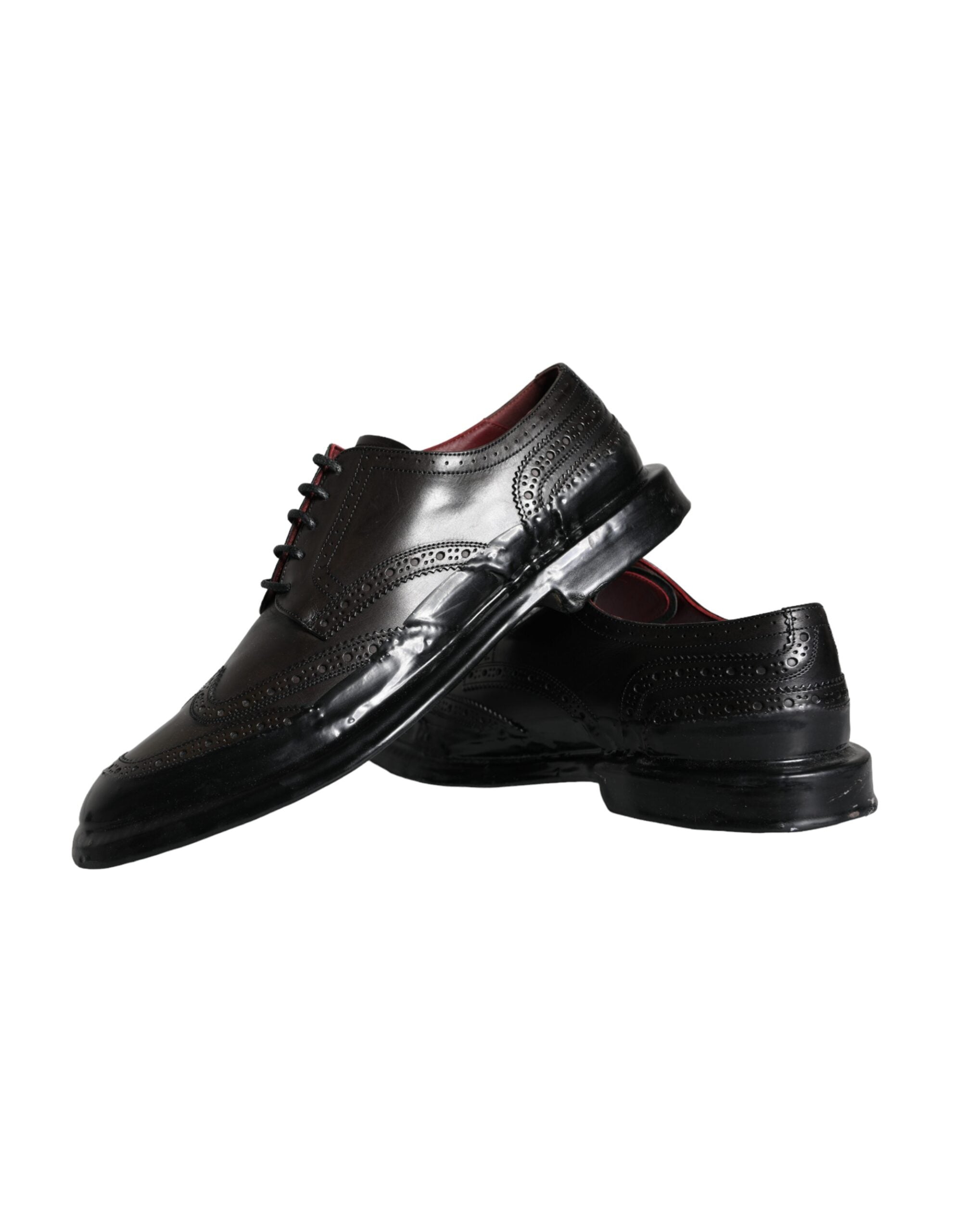 Dolce & Gabbana Black Leather Oxford Wingtip Formal Men Shoes -   -  Dolce & Gabbana.