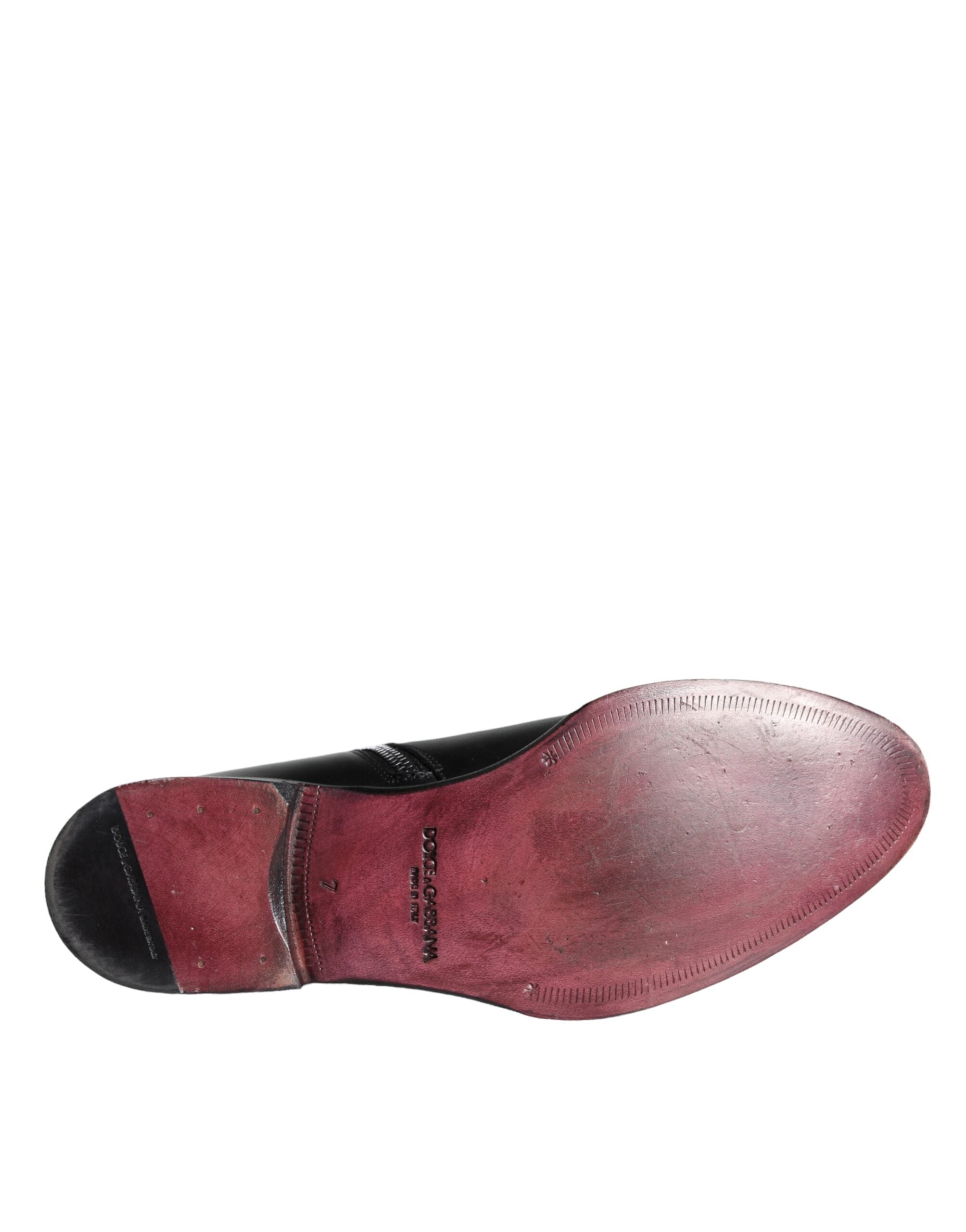 Dolce & Gabbana Black Calf Leather Men Ankle Boots Men Shoes -   -  Dolce & Gabbana.