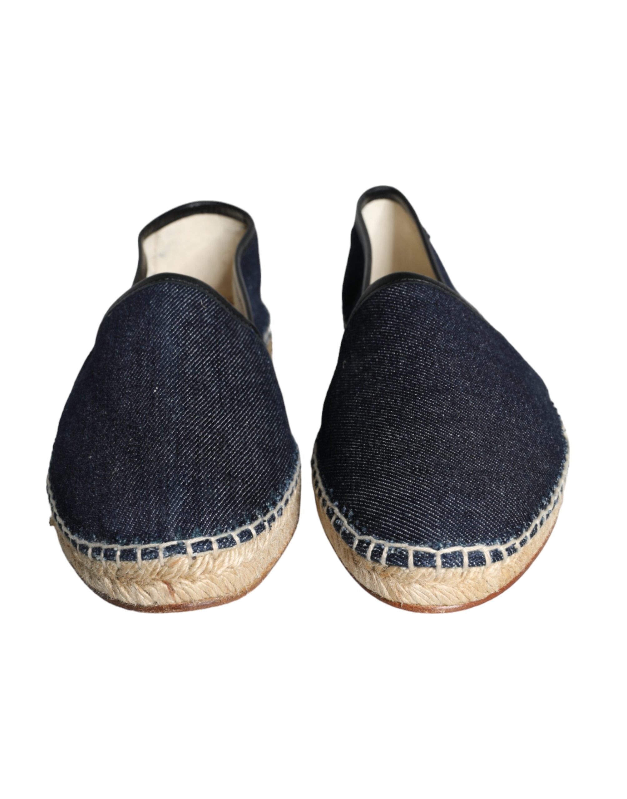 Dolce & Gabbana Blue Denim Cotton Leather Espadrilles Shoes -   -  Dolce & Gabbana.