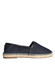 Dolce & Gabbana Blue Denim Cotton Leather Espadrilles Shoes -   -  Dolce & Gabbana.