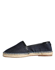Dolce & Gabbana Blue Denim Cotton Leather Espadrilles Shoes -   -  Dolce & Gabbana.