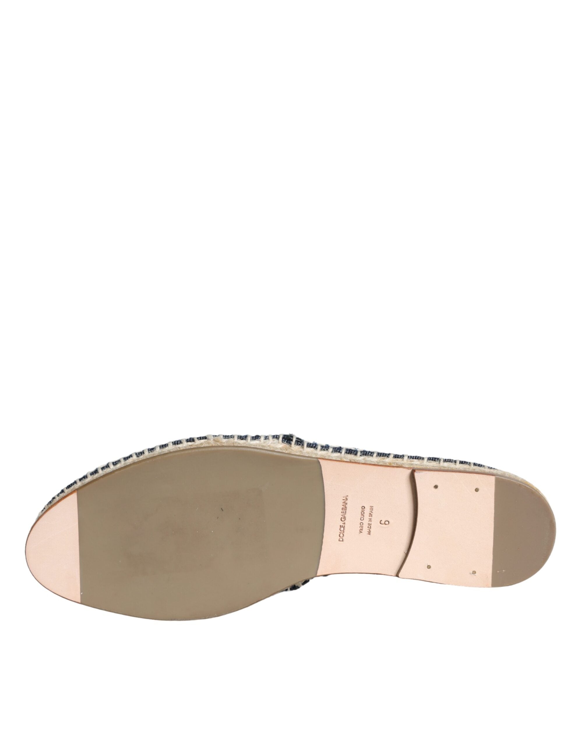 Dolce & Gabbana Blue Denim Cotton Leather Espadrilles Shoes -   -  Dolce & Gabbana.
