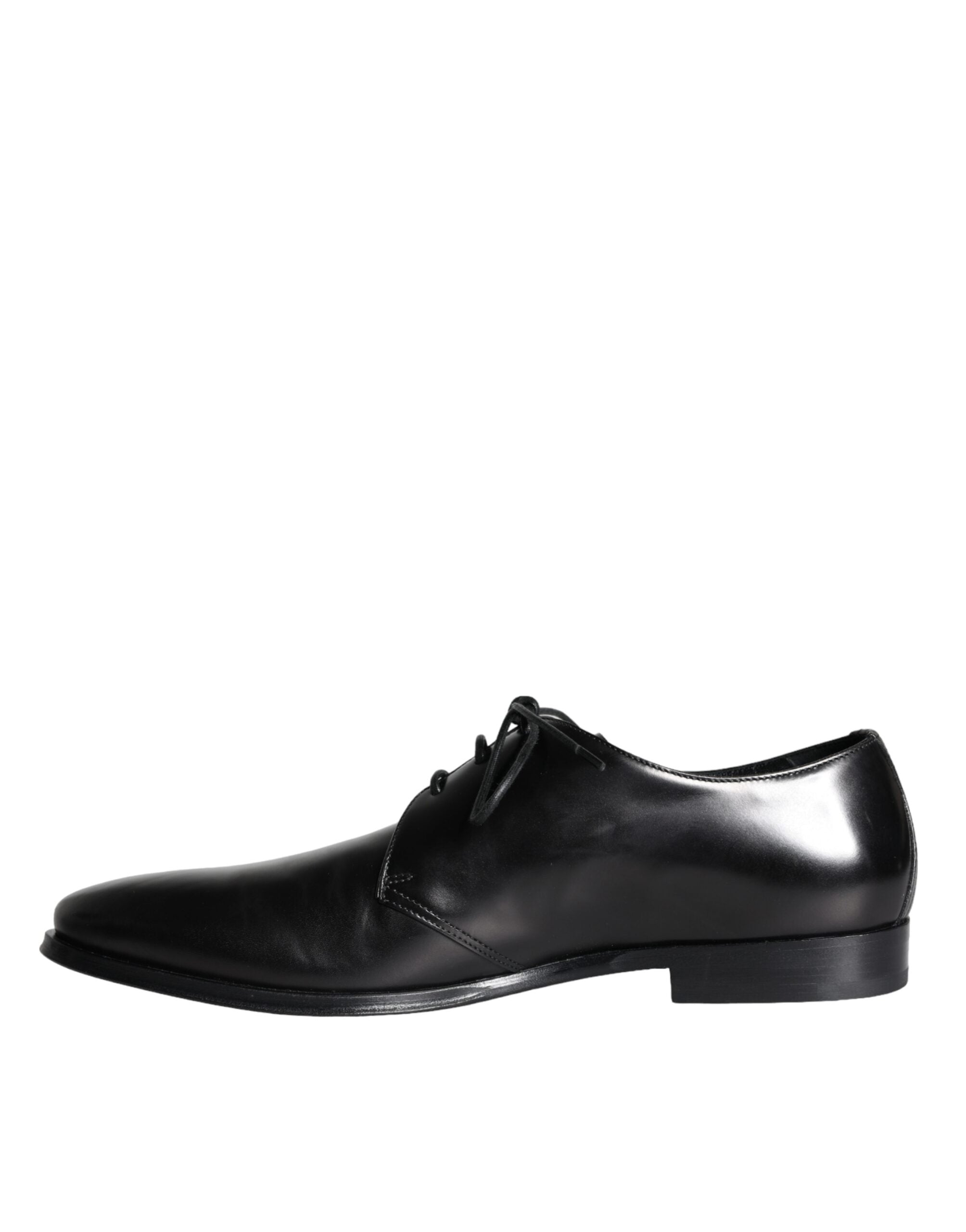 Dolce & Gabbana Black Calfskin Leather Derby Men Dress Shoes -   -  Dolce & Gabbana.
