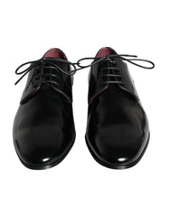 Dolce & Gabbana Black Calfskin Leather Derby Dress Men Shoes -   -  Dolce & Gabbana.