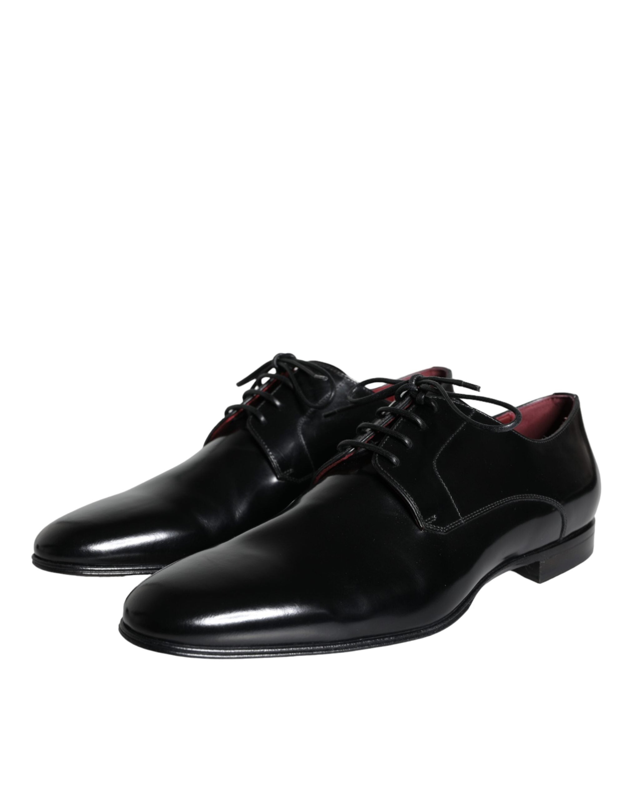 Dolce & Gabbana Black Calfskin Leather Derby Dress Men Shoes -   -  Dolce & Gabbana.