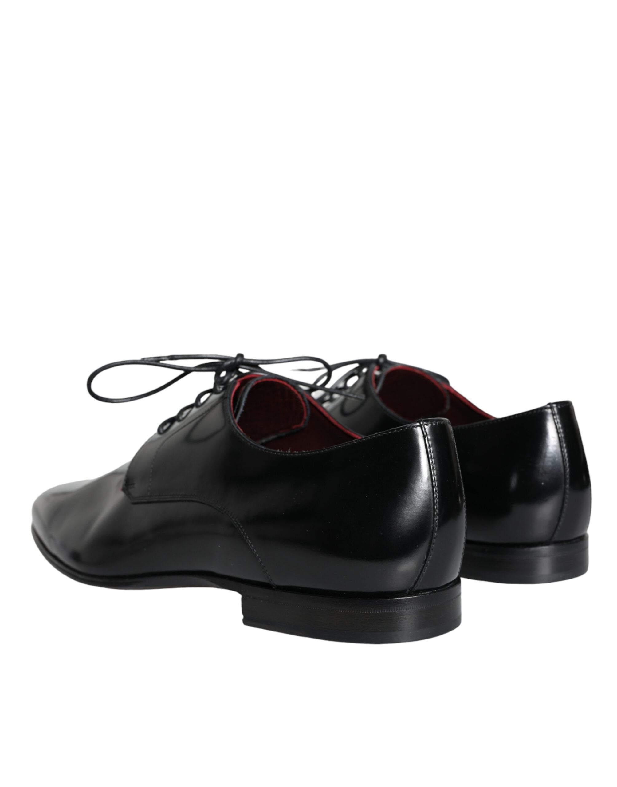 Dolce & Gabbana Black Calfskin Leather Derby Dress Men Shoes -   -  Dolce & Gabbana.