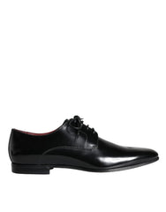 Dolce & Gabbana Black Calfskin Leather Derby Dress Men Shoes -   -  Dolce & Gabbana.