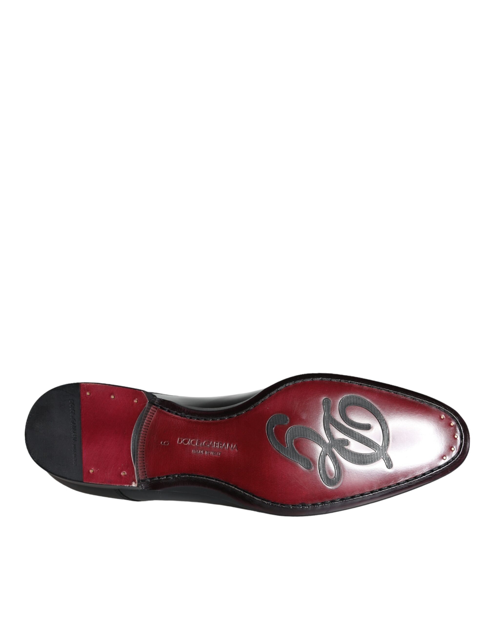 Dolce & Gabbana Black Calfskin Leather Derby Dress Men Shoes -   -  Dolce & Gabbana.