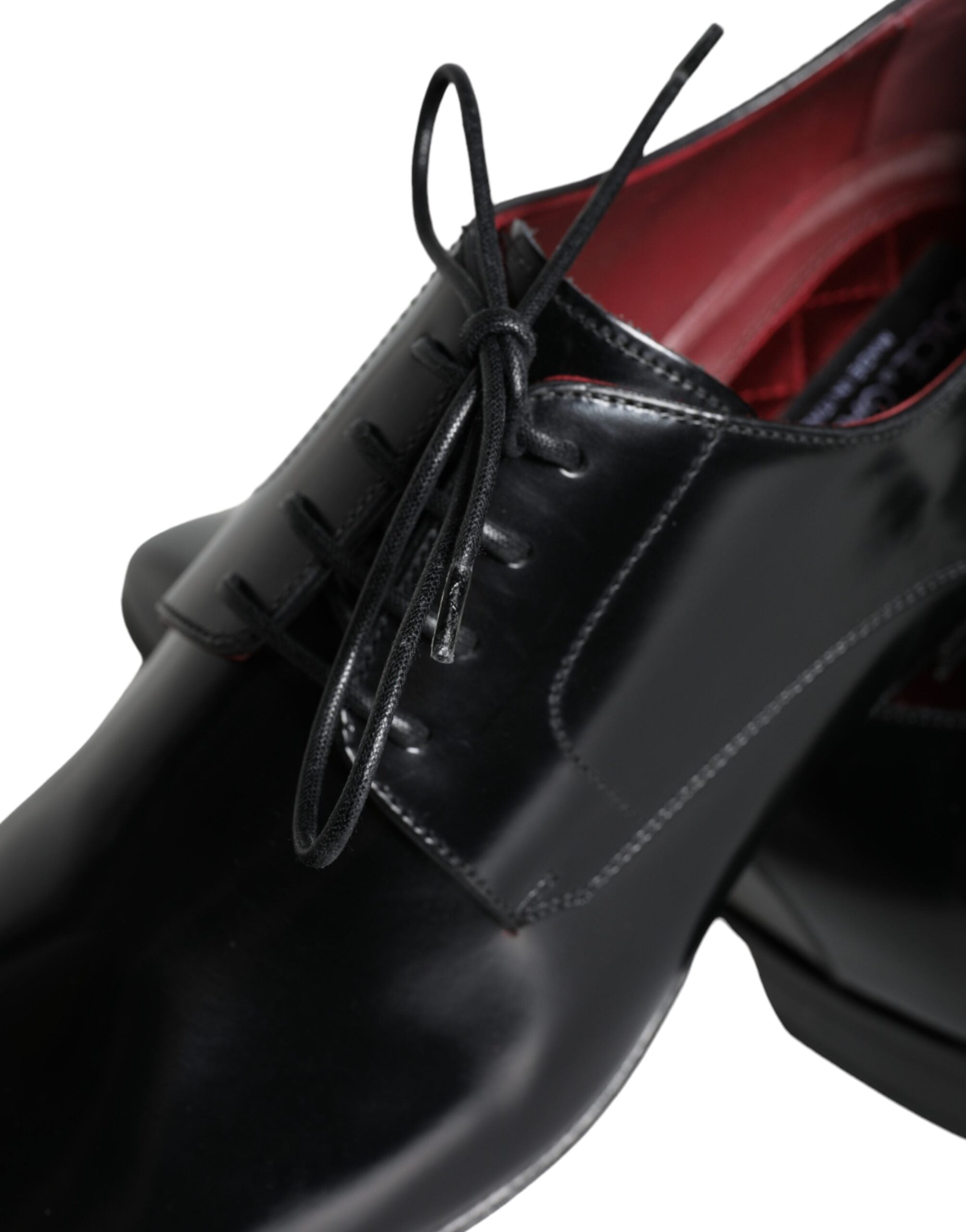 Dolce & Gabbana Black Calfskin Leather Derby Dress Men Shoes -   -  Dolce & Gabbana.