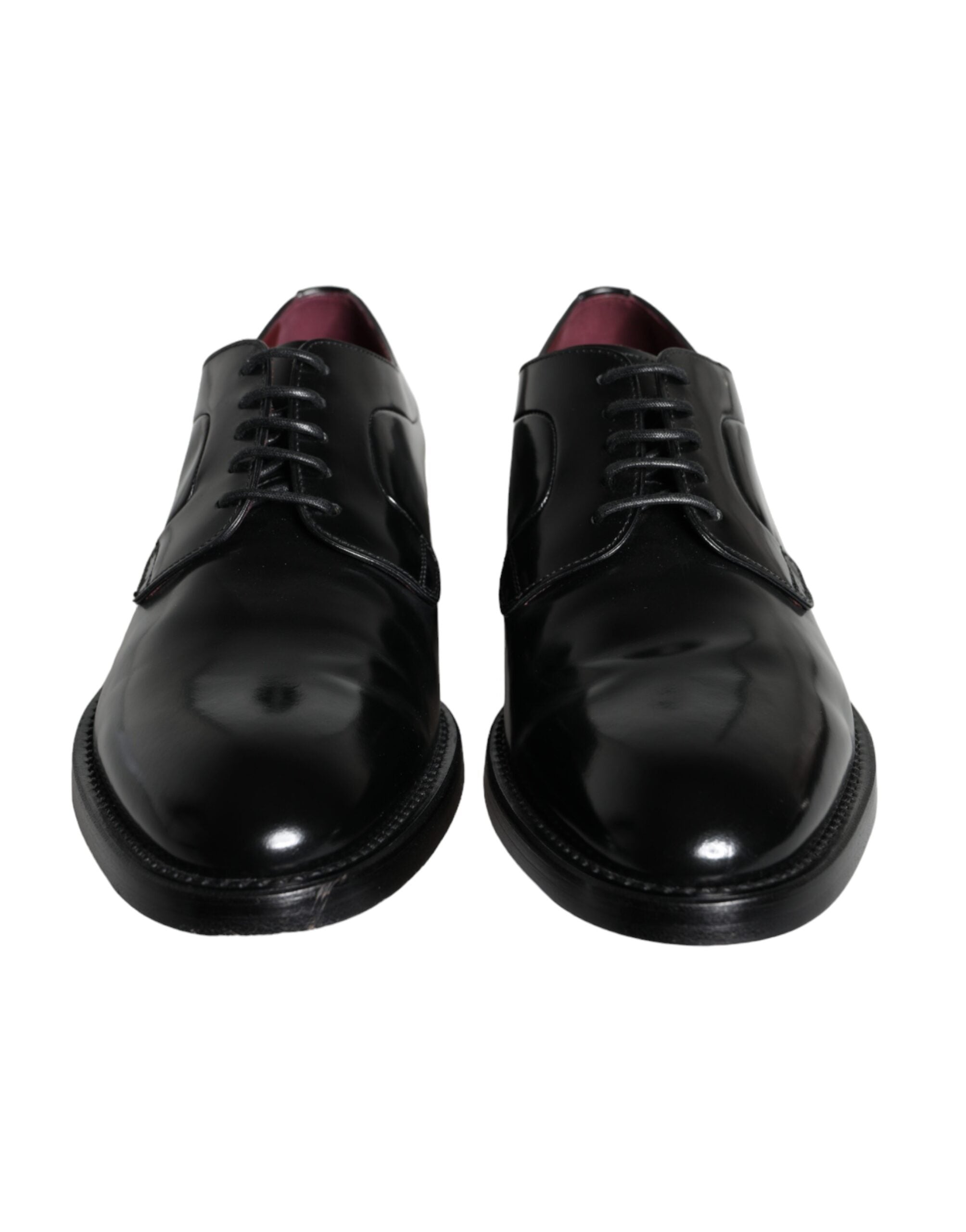 Dolce & Gabbana Black Calfskin Leather Derby Men Dress Shoes -   -  Dolce & Gabbana.