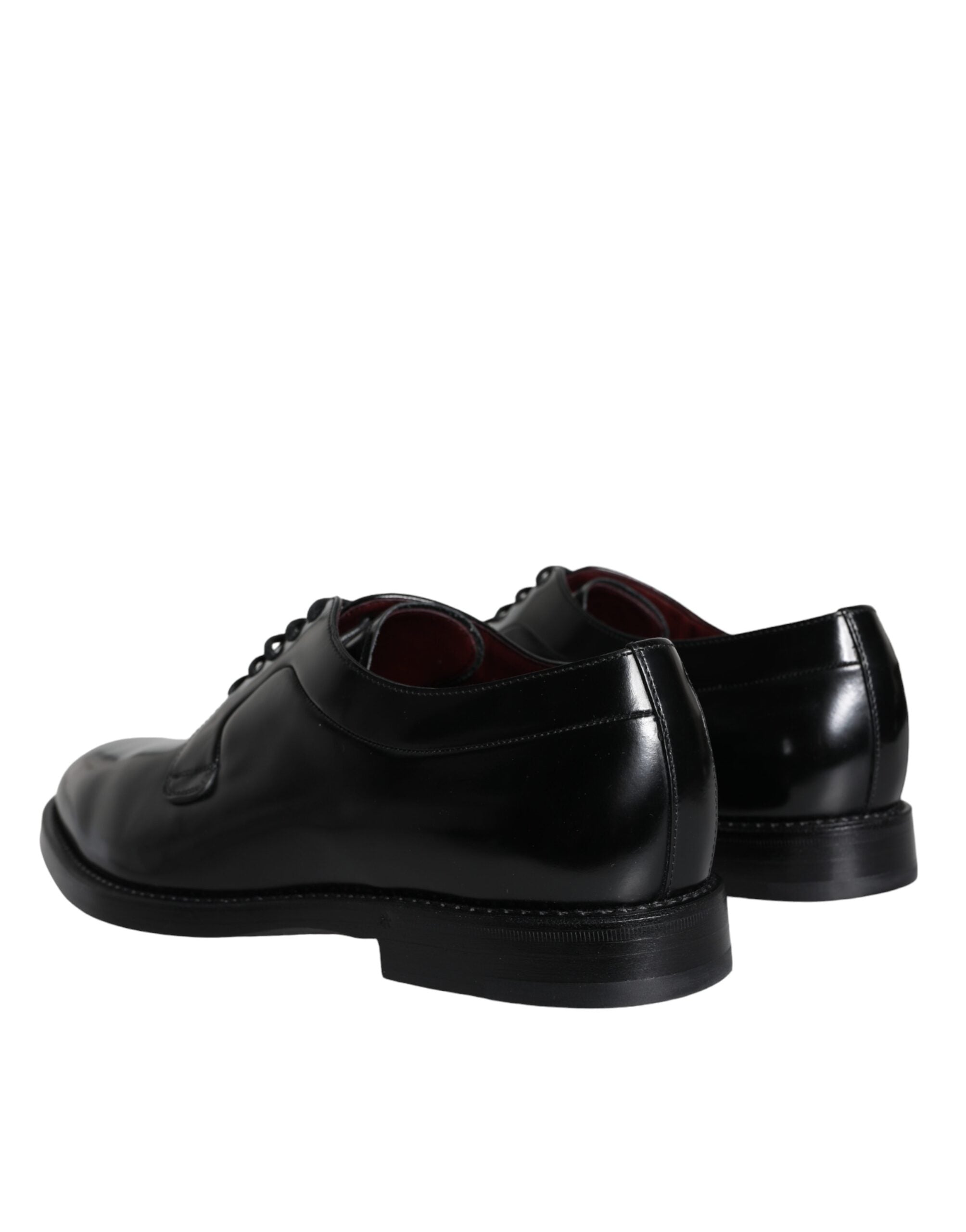 Dolce & Gabbana Black Calfskin Leather Derby Men Dress Shoes -   -  Dolce & Gabbana.