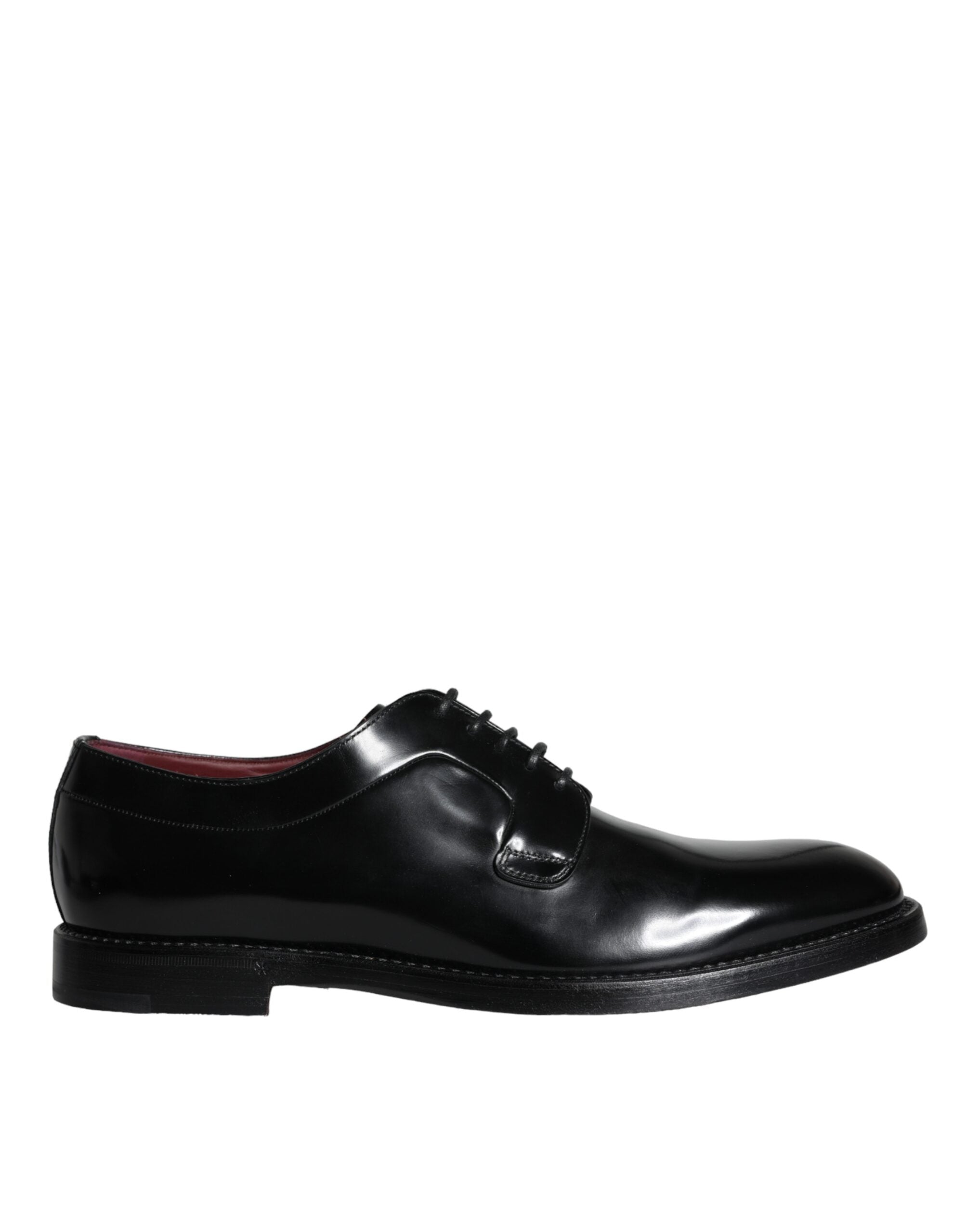 Dolce & Gabbana Black Calfskin Leather Derby Men Dress Shoes -   -  Dolce & Gabbana.