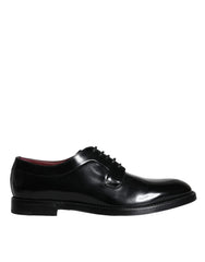 Dolce & Gabbana Black Calfskin Leather Derby Men Dress Shoes -   -  Dolce & Gabbana.