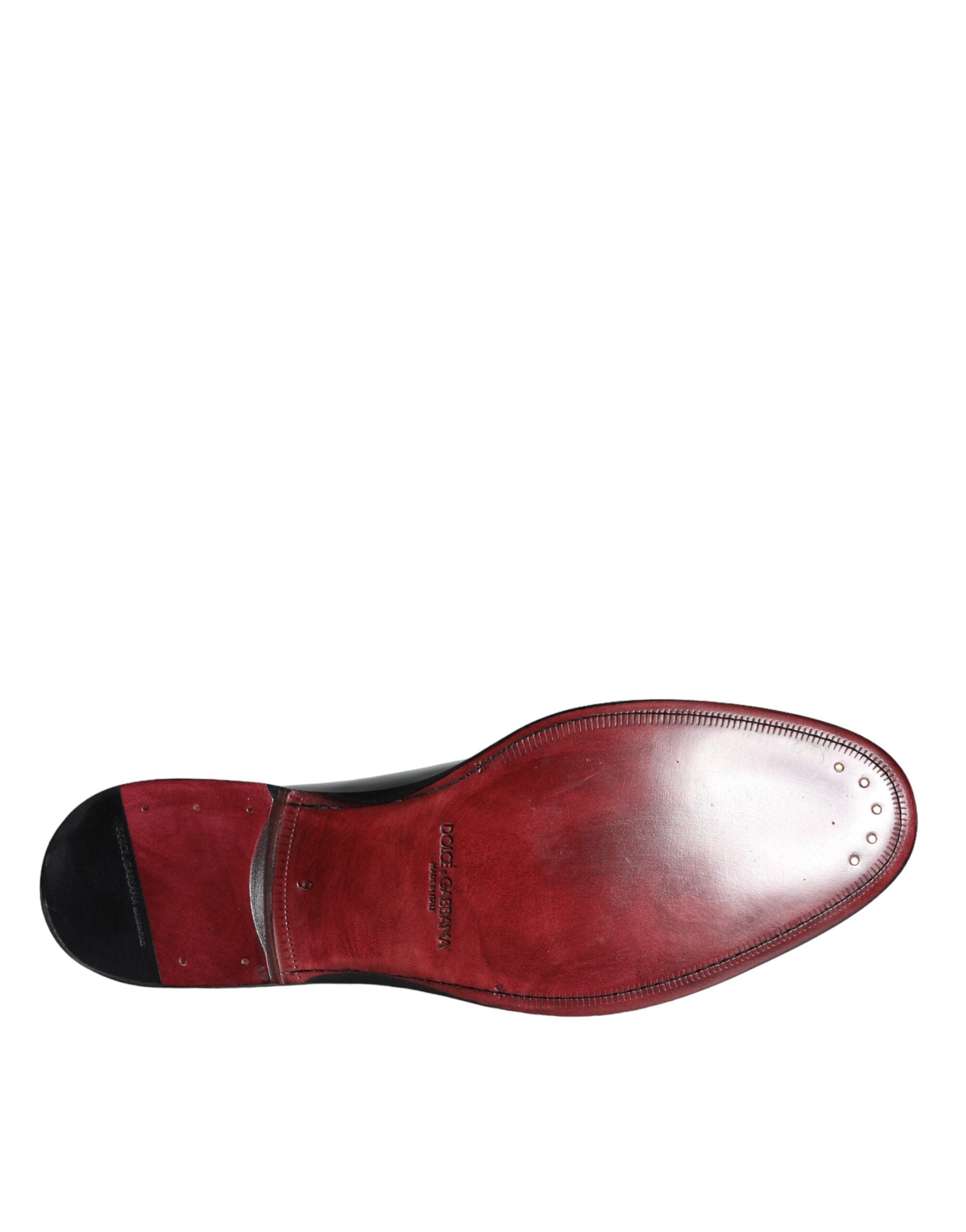 Dolce & Gabbana Black Calfskin Leather Derby Men Dress Shoes -   -  Dolce & Gabbana.
