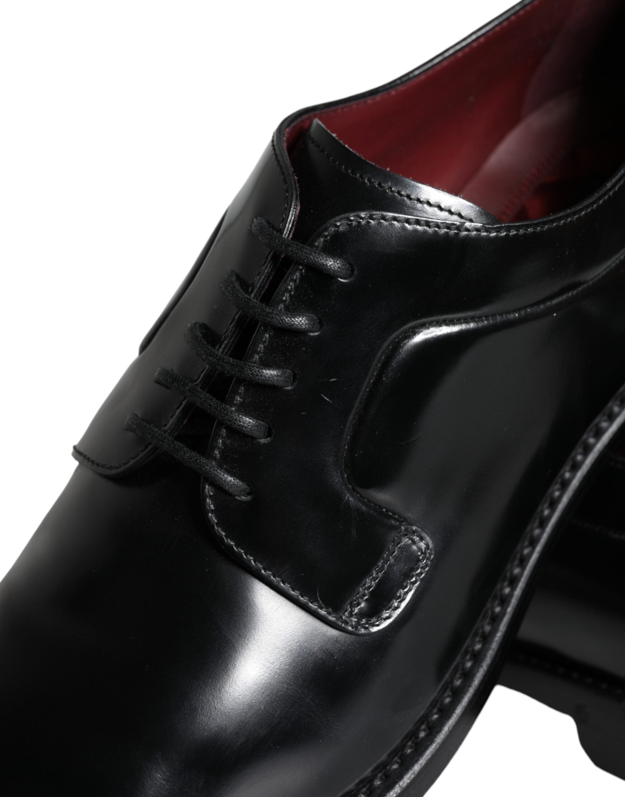 Dolce & Gabbana Black Calfskin Leather Derby Men Dress Shoes -   -  Dolce & Gabbana.