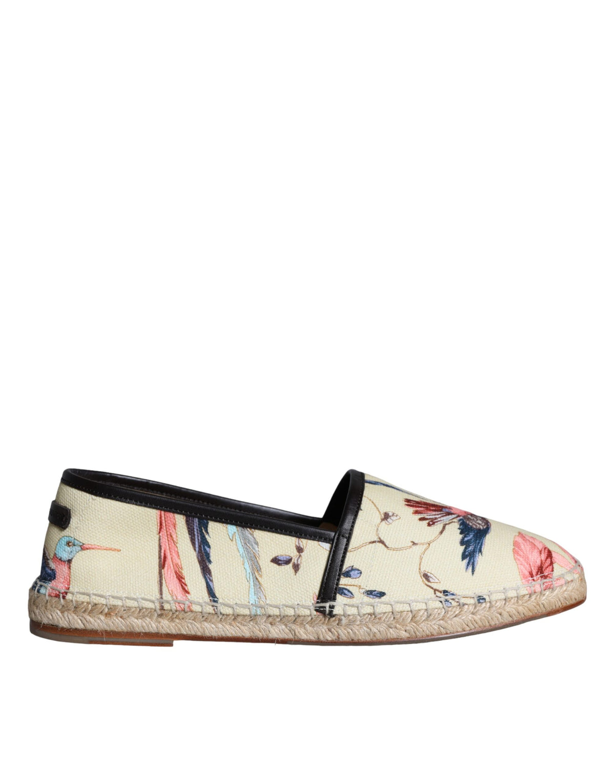 Dolce & Gabbana Beige Floral Canvas Espadrilles Slip On Shoes -   -  Dolce & Gabbana.
