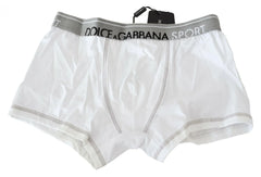 Dolce & Gabbana White Cotton Stretch Regular Boxer Underwear -   -  Dolce & Gabbana.