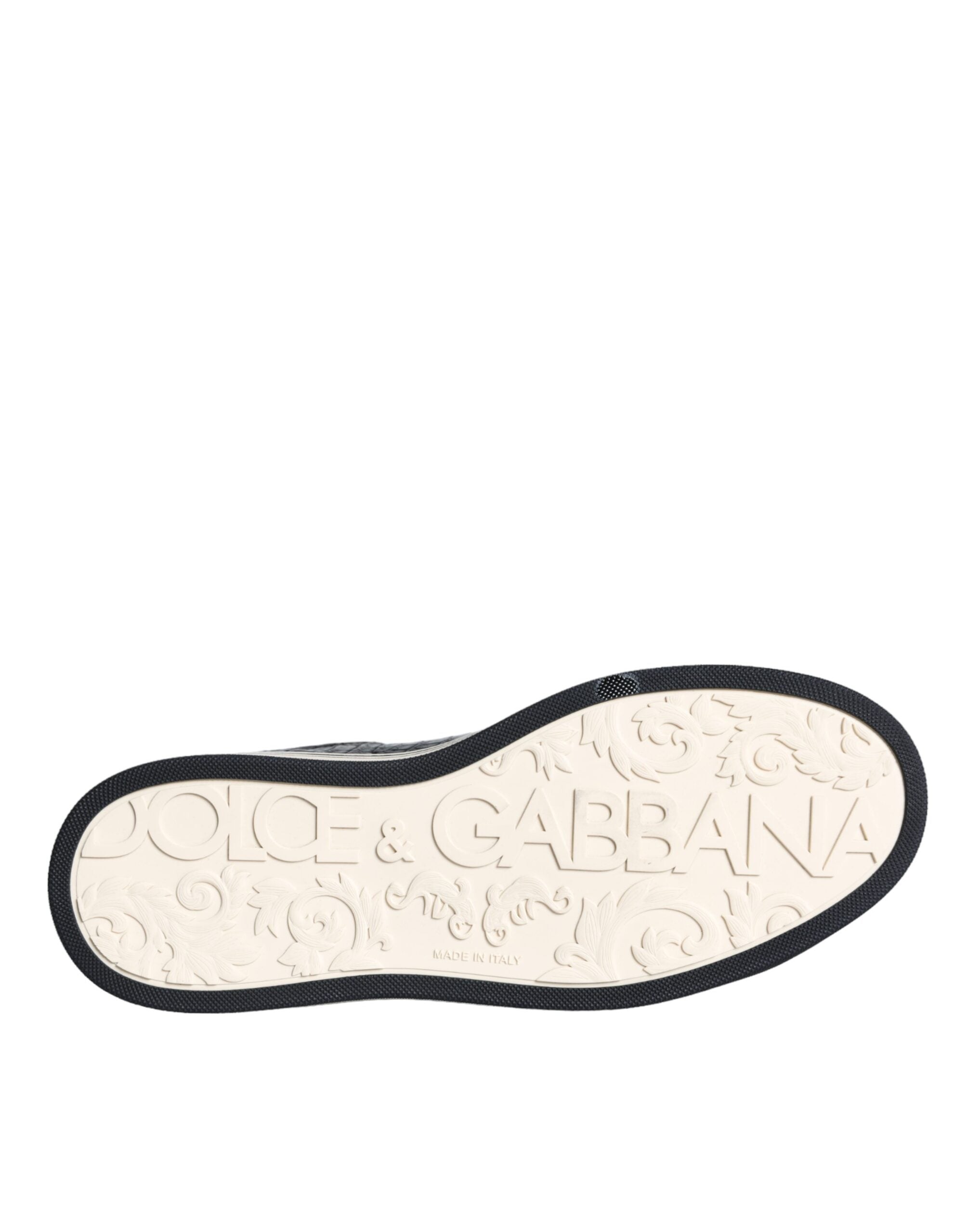 Dolce & Gabbana Black Leather Men Low Top Sneakers Shoes -   -  Dolce & Gabbana.