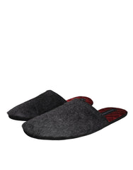 Dolce & Gabbana Black Faux Fur Slides Slippers Slip On Shoes -   -  Dolce & Gabbana.