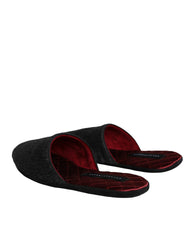 Dolce & Gabbana Black Faux Fur Slides Slippers Slip On Shoes -   -  Dolce & Gabbana.