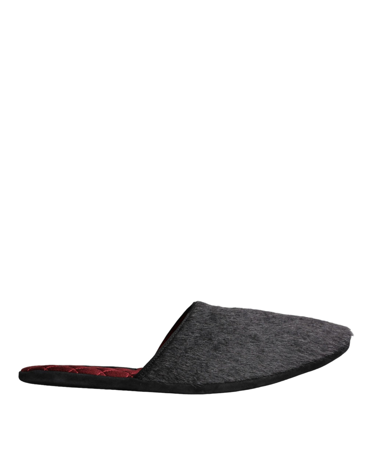 Dolce & Gabbana Black Faux Fur Slides Slippers Slip On Shoes -   -  Dolce & Gabbana.