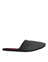 Dolce & Gabbana Black Faux Fur Slides Slippers Slip On Shoes -   -  Dolce & Gabbana.