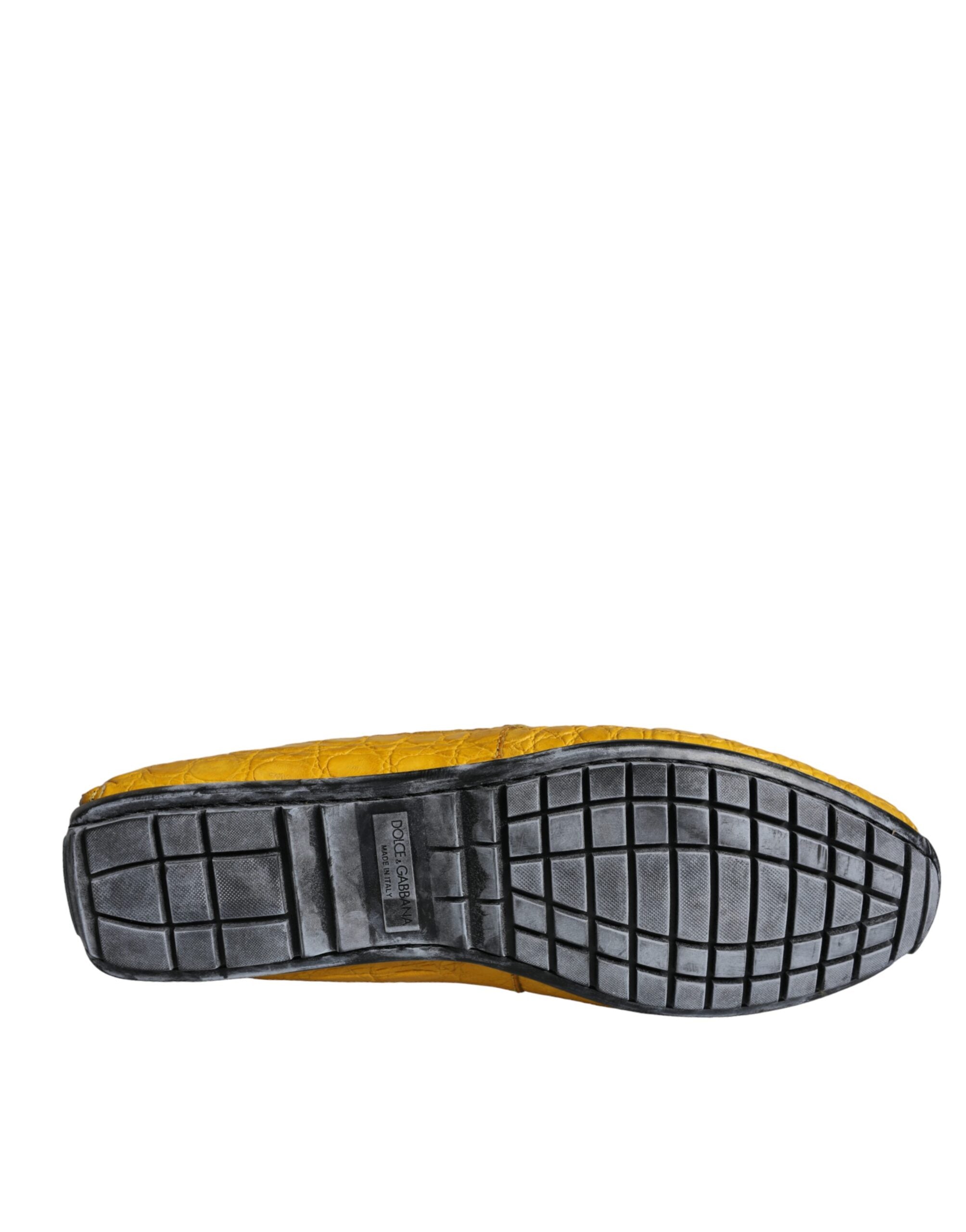 Dolce & Gabbana Yellow Leather Slip Mocassin Loafers Shoes -   -  Dolce & Gabbana.