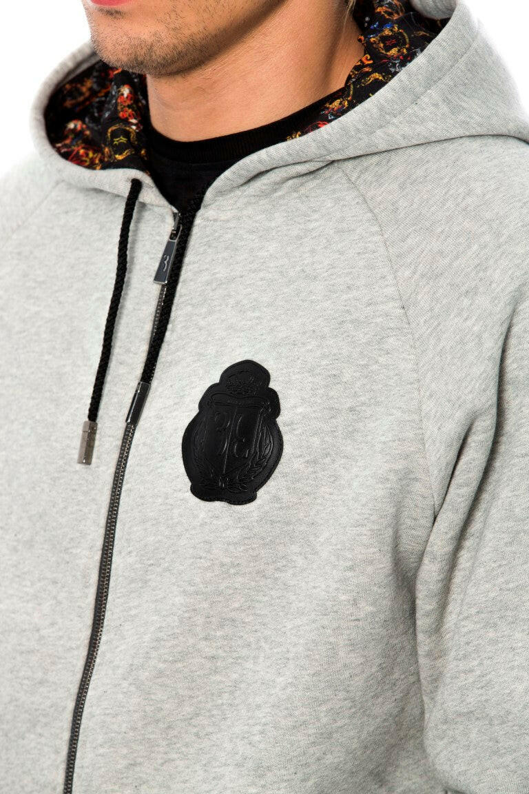 Billionaire Italian Couture Gray Cotton Hooded Sweatsuit -   -  Billionaire Italian Couture.