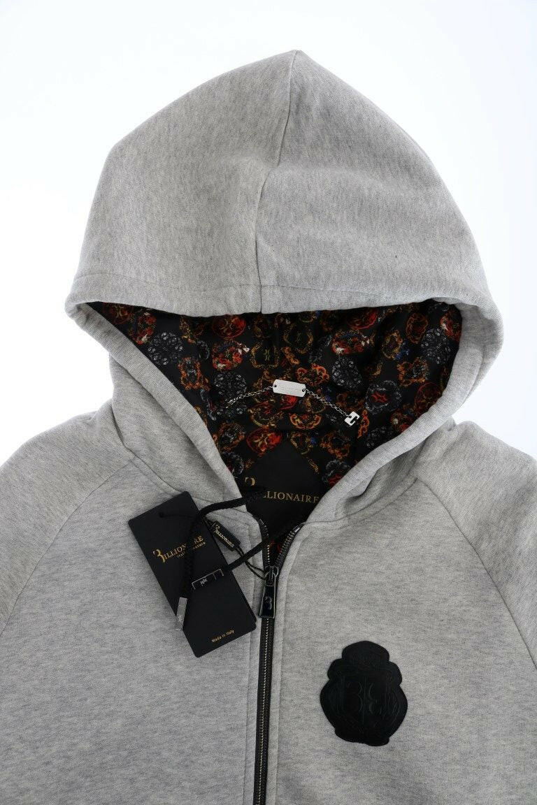 Billionaire Italian Couture Gray Cotton Hooded Sweatsuit -   -  Billionaire Italian Couture.