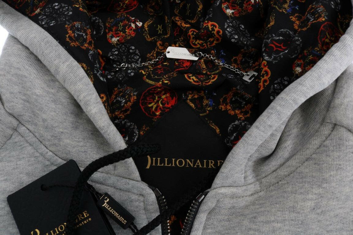Billionaire Italian Couture Gray Cotton Hooded Sweatsuit -   -  Billionaire Italian Couture.