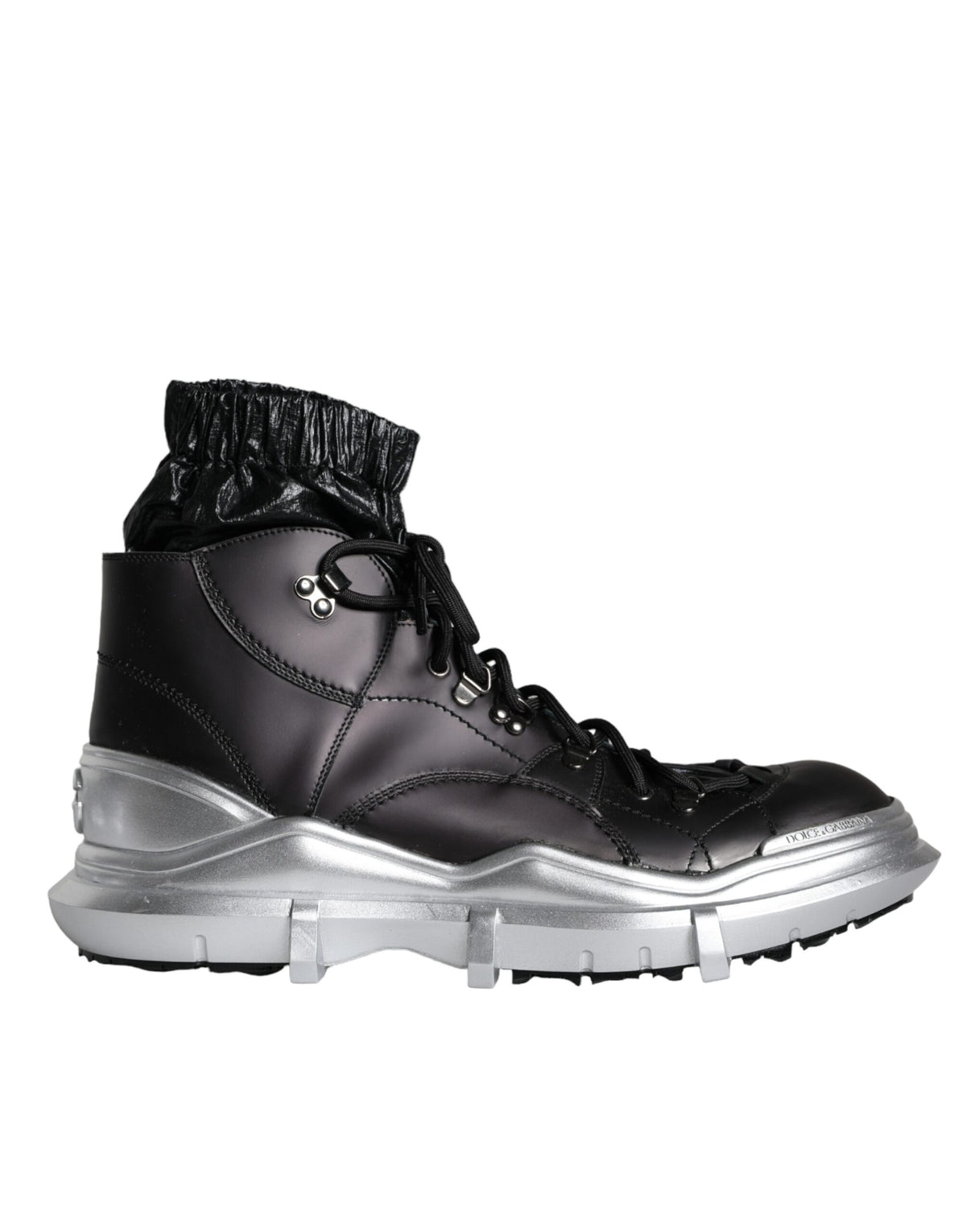 Dolce & Gabbana Black Nylon Galileo High Top Sneakers Shoes -   -  Dolce & Gabbana.