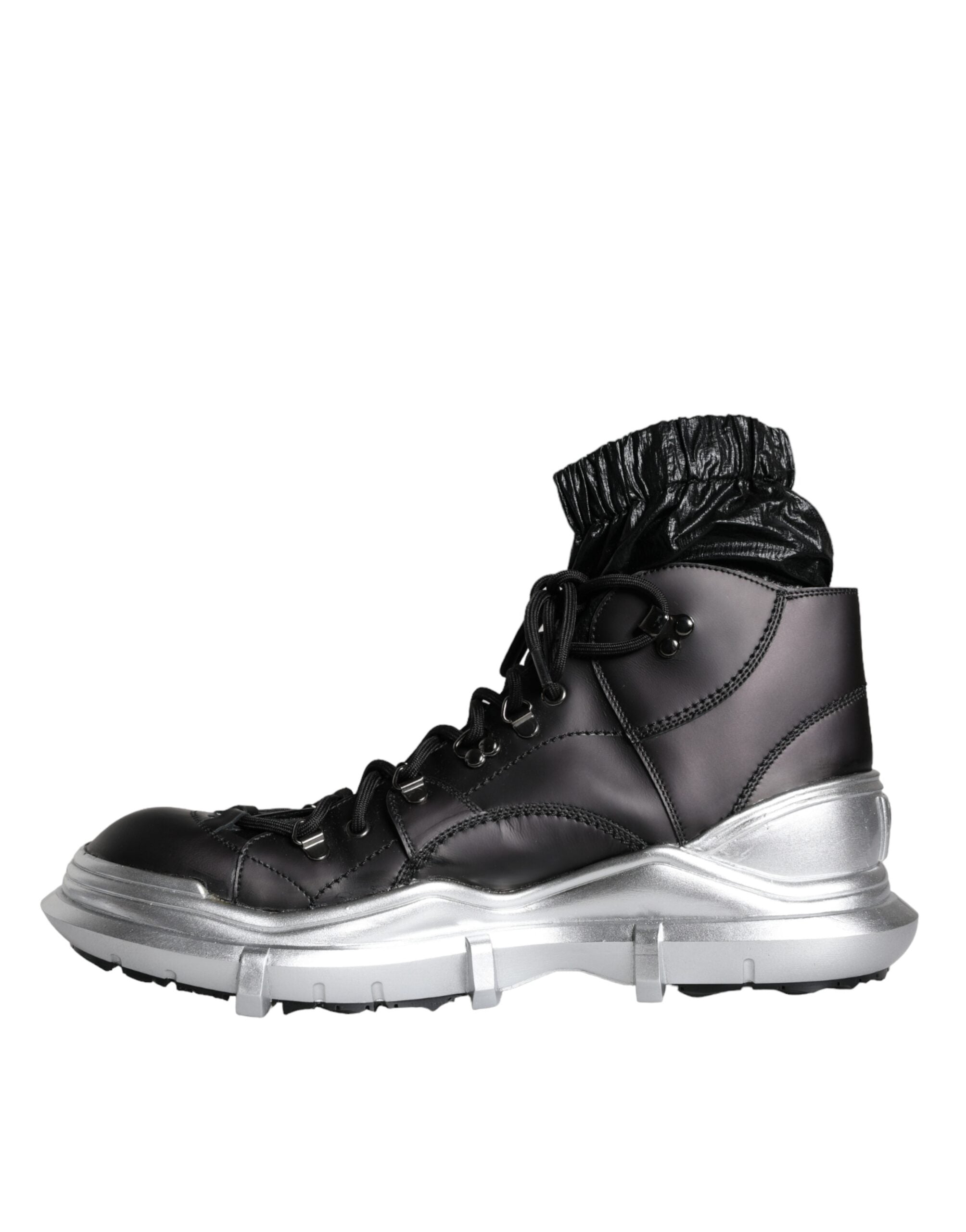 Dolce & Gabbana Black Nylon Galileo High Top Sneakers Shoes -   -  Dolce & Gabbana.