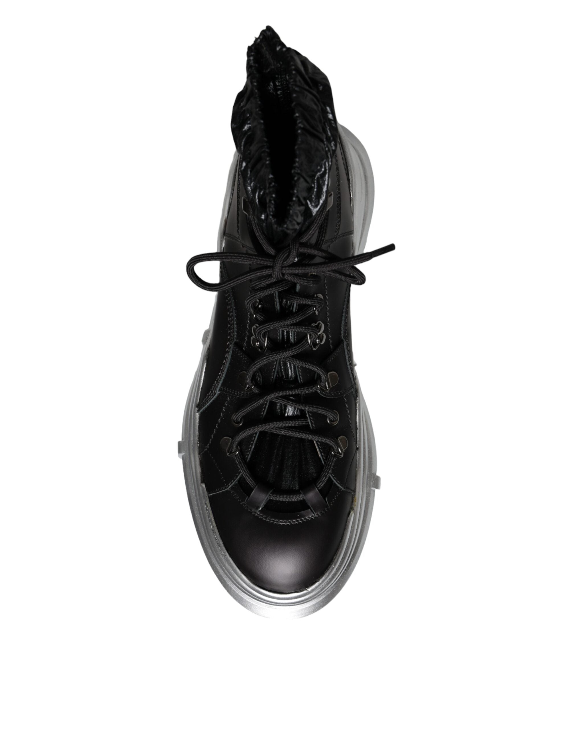 Dolce & Gabbana Black Nylon Galileo High Top Sneakers Shoes -   -  Dolce & Gabbana.