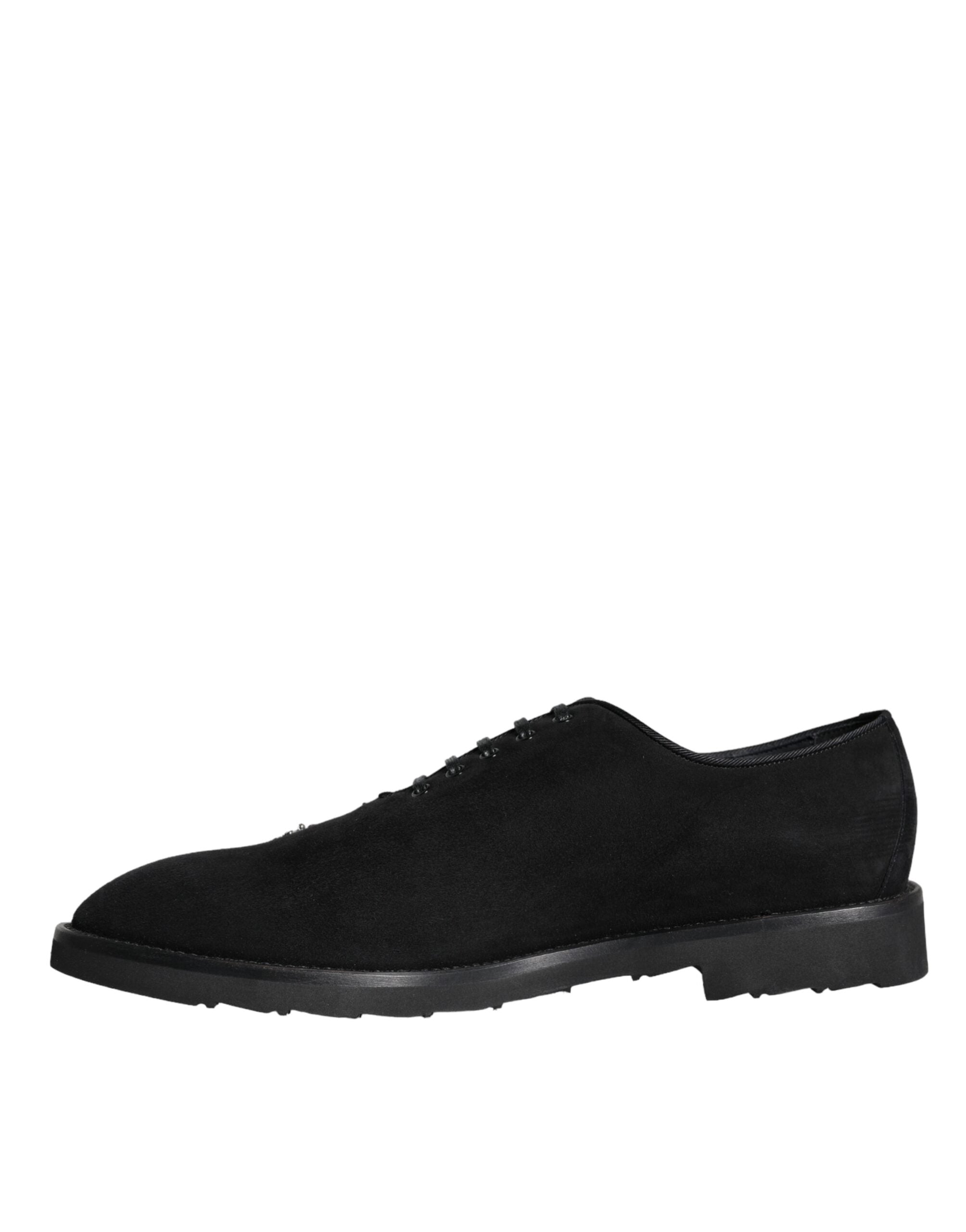 Dolce & Gabbana Black Suede Sicilia Lace Up Formal Shoes -   -  Dolce & Gabbana.