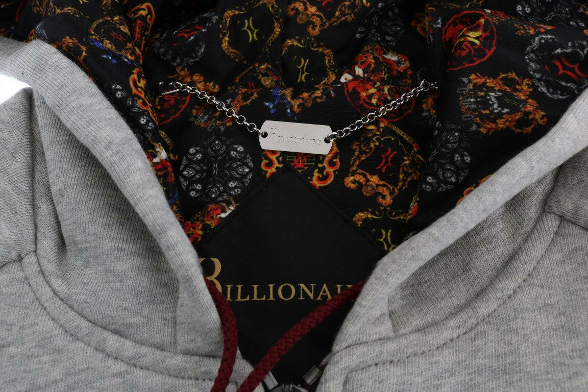 Billionaire Italian Couture Gray Cotton Hooded Sweatsuit -   -  Billionaire Italian Couture.